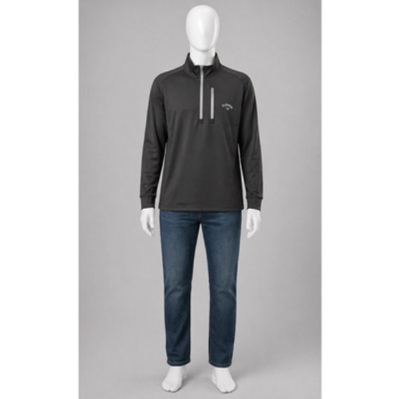 Callaway Other - Callaway Mens Large Charcoal Grey Quarter Zip Fleece Lined Pullover Jacket